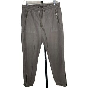 Athleta Size 10 Farallon Jogger Pants Gray Cotton Spandex Drawstring comfy